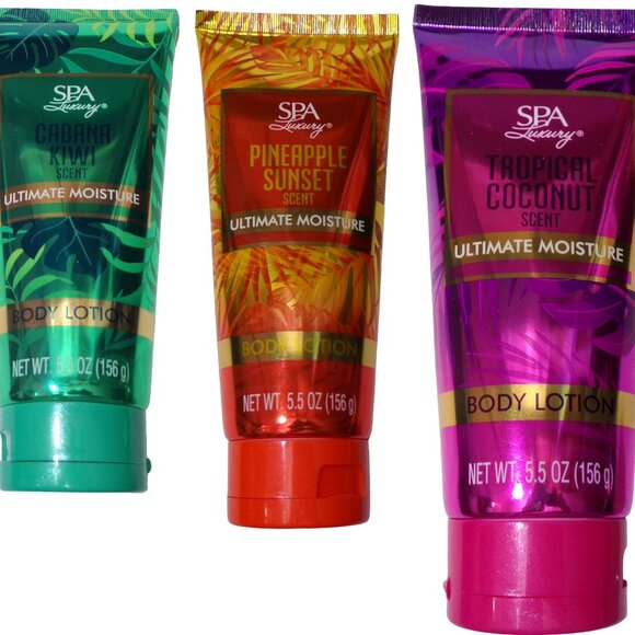 Spa Luxury Cabana Kiwi, Pineapple Sunset, Tropical Coconut Ultimate Moisture Set - Picture 1 of 1